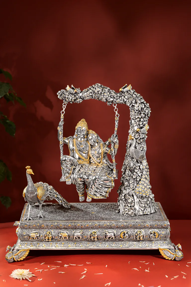 A finely detailed silver heirloom showing Katiayini craftsmanship